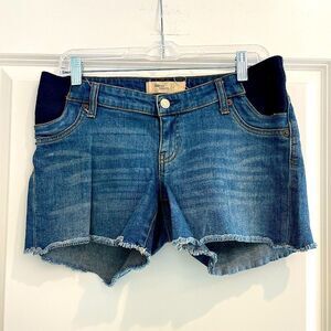EUC Gap Maternity Jean Shorts Elastic Waist Sz. 2